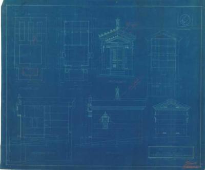 Composite (Foundation and Floor Plans; Front Elevation; Travers [Transverse] and Longitudinal Sections; Side and Rear Elevations; Location Diagram [Revised]).jpg