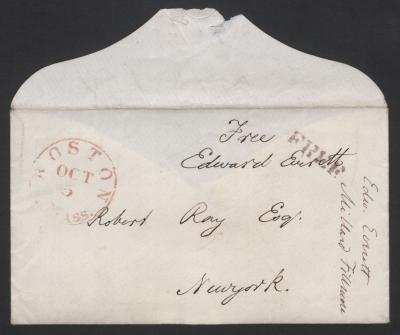 33. Envelope, Edward Everett to Robert Ray Esq.