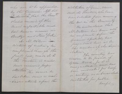 Henry E. Pierrepont to Senator Hon. John J. Kiernan (Interior)